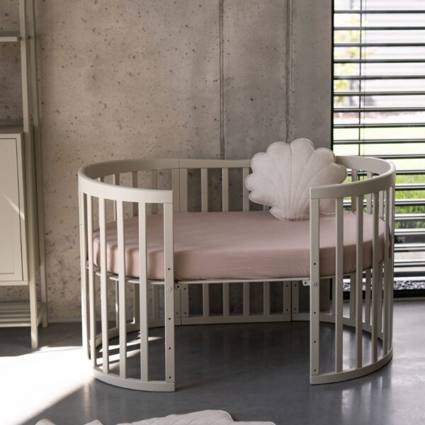 Ovali 7in1 daugiafunkcinė alyvuogių spalvos kūdikio lovytė