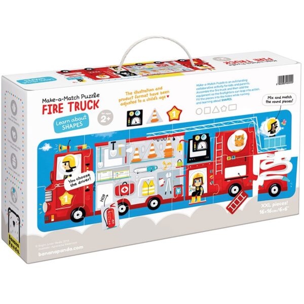 Dėlionė - surask porą. Gaisrininko automobilis