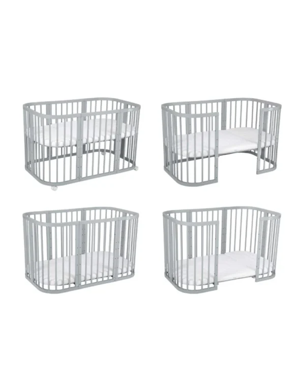 7in1 daugiafunkcinė pilka kūdikio lovytė