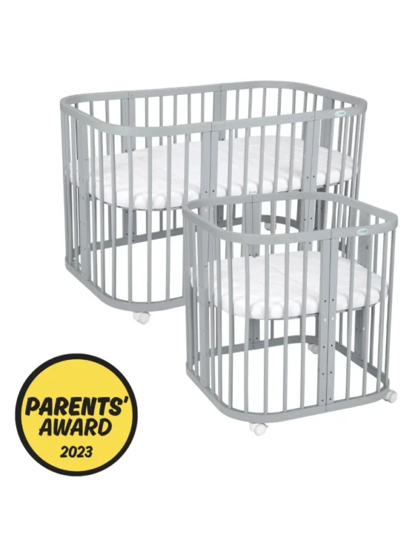 7in1 daugiafunkcinė pilka kūdikio lovytė