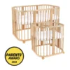 7in1 daugiafunkcinė medinė kūdikio lovytė