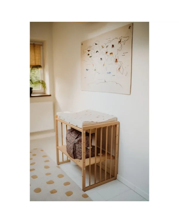 7in1 daugiafunkcinė medinė kūdikio lovytė