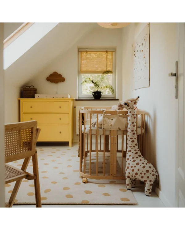 7in1 daugiafunkcinė medinė kūdikio lovytė