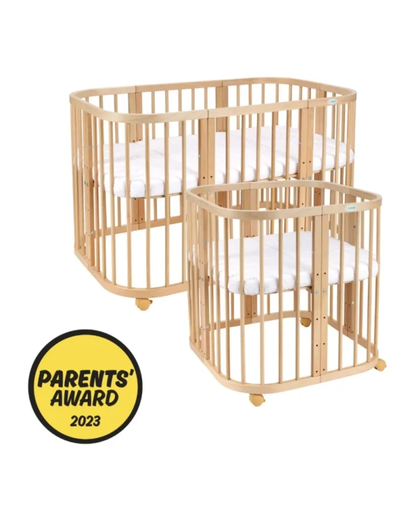 7in1 daugiafunkcinė medinė kūdikio lovytė