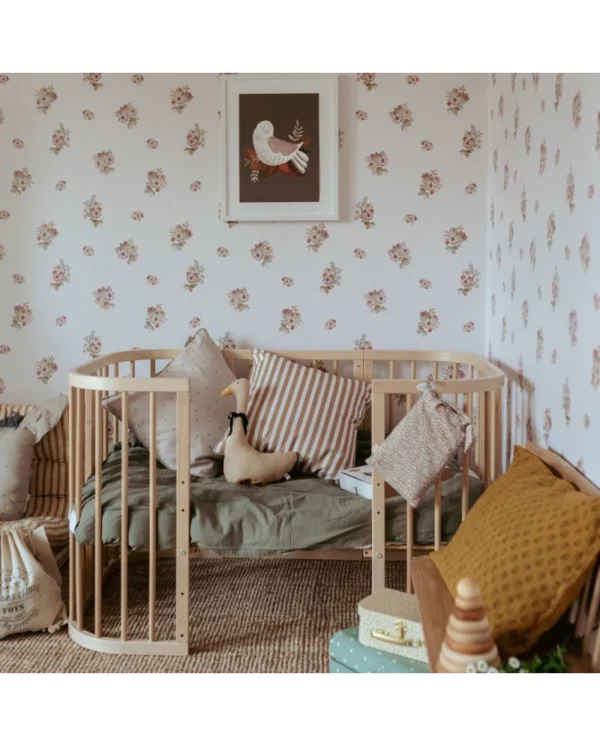 7in1 daugiafunkcinė medinė kūdikio lovytė