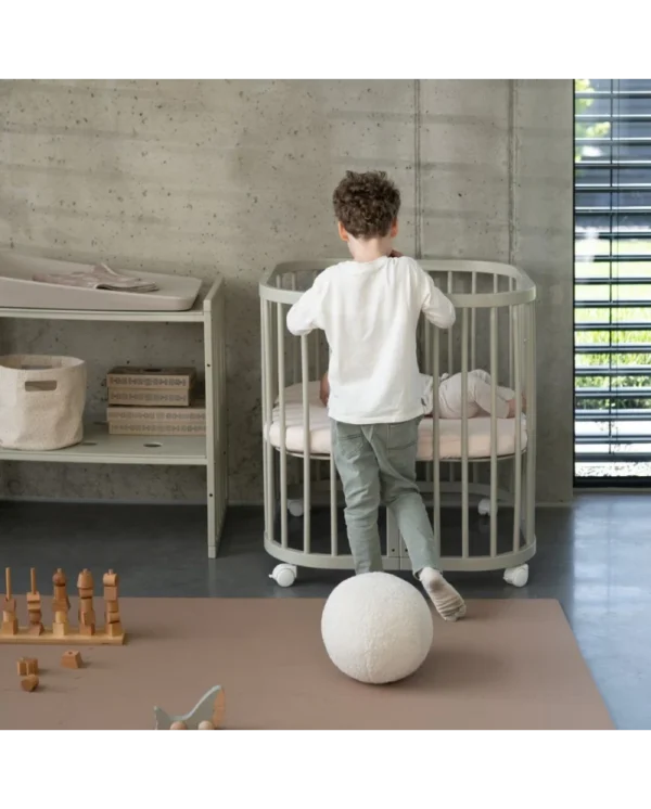 7in1 daugiafunkcinė alyvuogių spalvos kūdikio lovytė