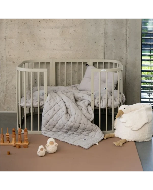 7in1 daugiafunkcinė alyvuogių spalvos kūdikio lovytė