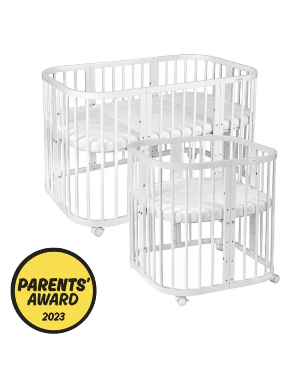 7in1 daugiafunkcinė balta kūdikio lovytė