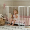 7in1 daugiafunkcinė balta kūdikio lovytė