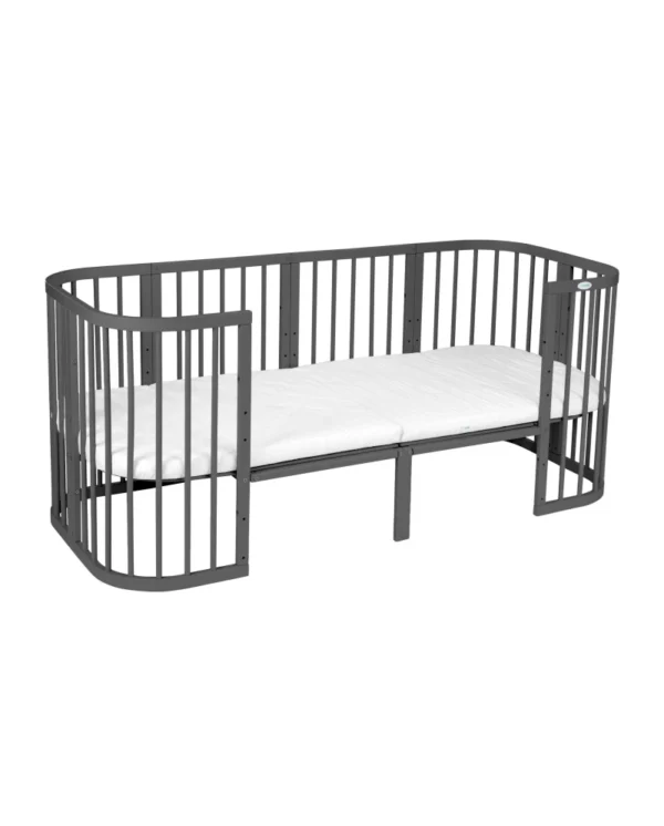 7in1-crib-extension-graphite Tamsaus grafito spalvos prailginimas 7in1 lovytei