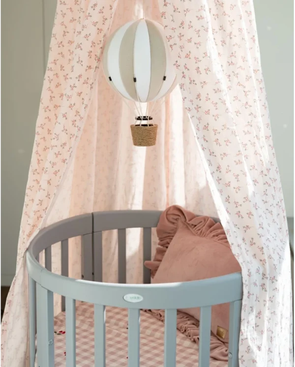 Ovali 7in1 daugiafunkcinė pilka kūdikio lovytė