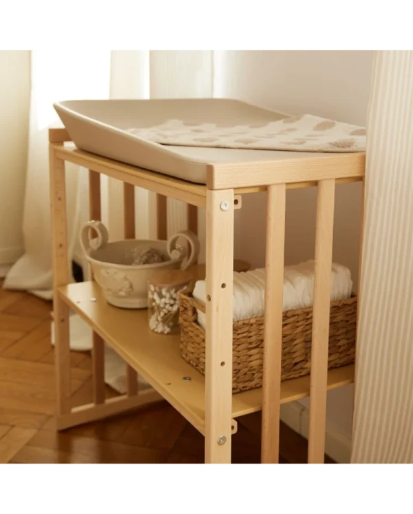 Ovali 7in1 daugiafunkcinė medinė kūdikio lovytė