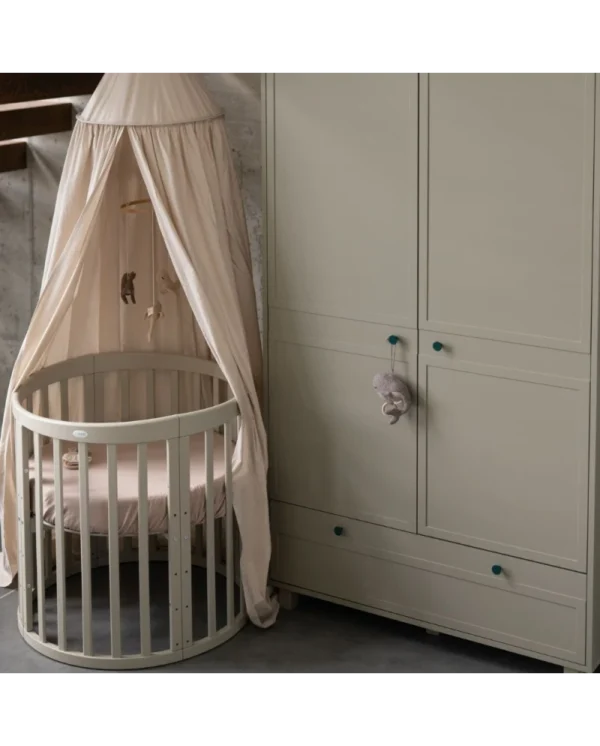 Ovali 7in1 daugiafunkcinė alyvuogių spalvos kūdikio lovytė