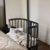 7in1 daugiafunkcinė tamsaus grafito spalvos kūdikio lovytė
