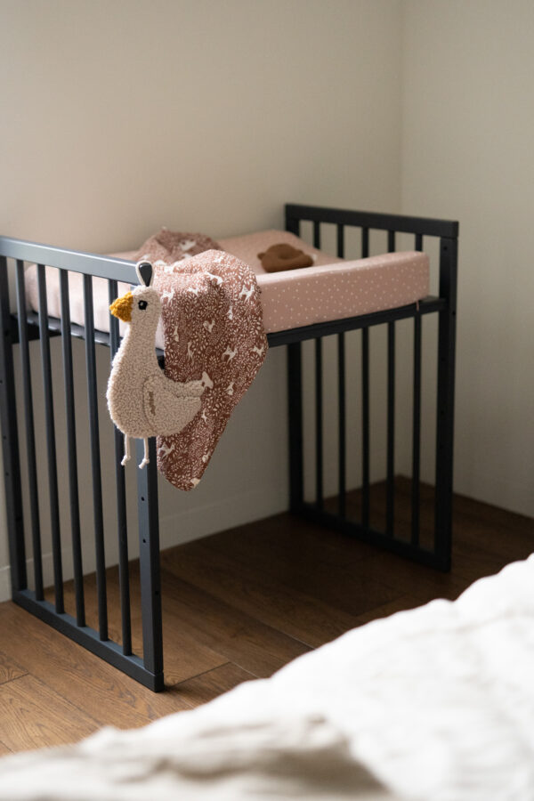 7in1 daugiafunkcinė tamsaus grafito spalvos kūdikio lovytė