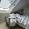 5in1 daugiafunkcė medinė alyvuogių spalvos kūdikio lovytė