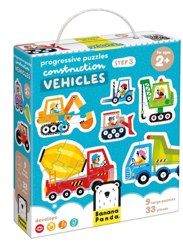 Progresyvi dėlionė. Statybinės transporto priemonės