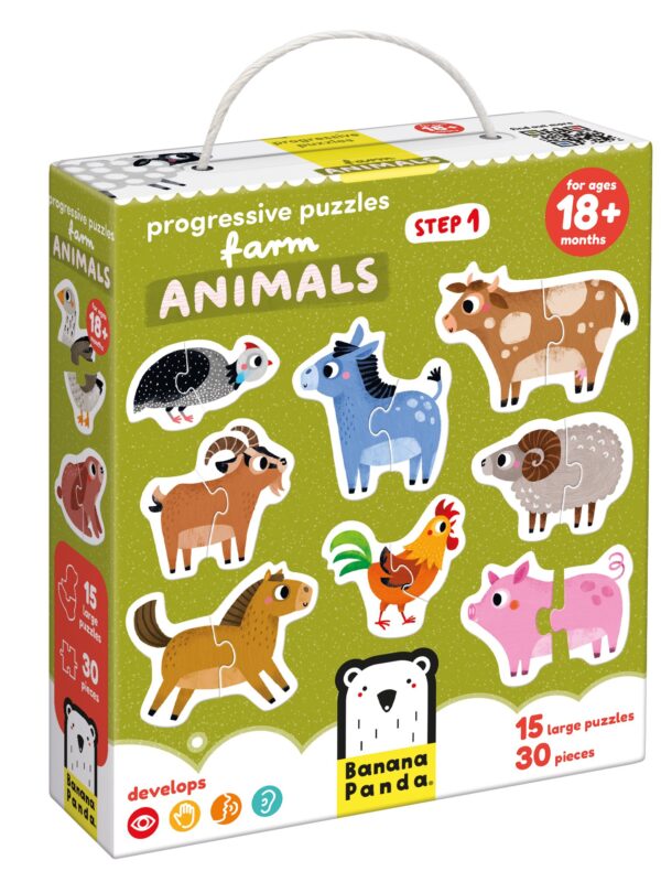 Progresyvi dėlionė. Ūkio gyvūnai