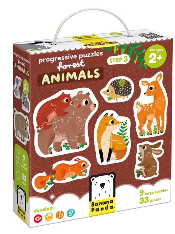 Progresyvi dėlionė. Miško gyvūnai