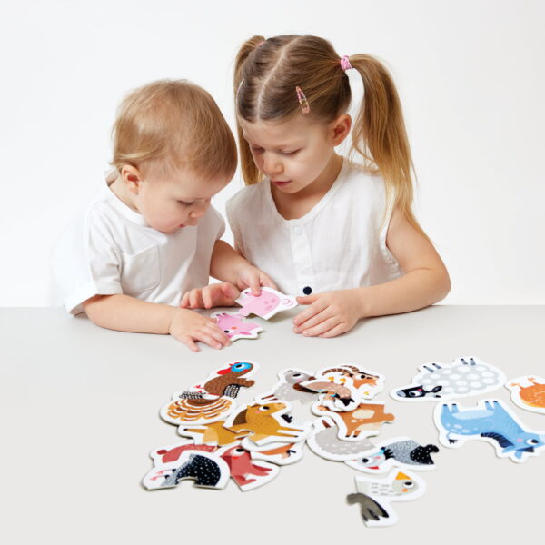 Progresyvi dėlionė. Ūkio gyvūnai