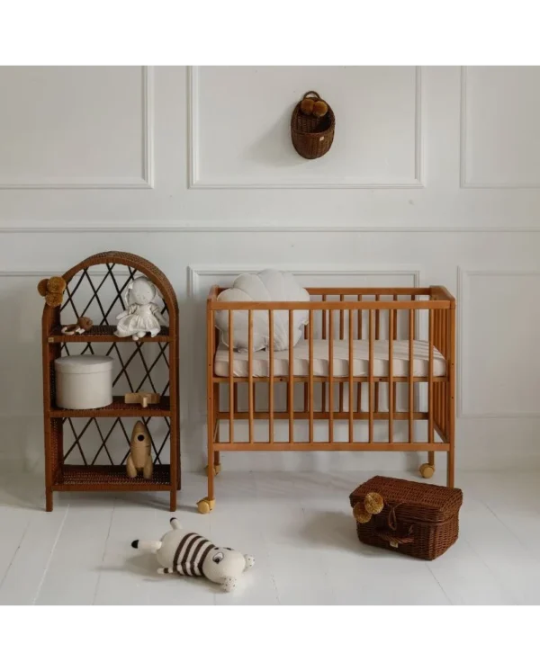 Šoninė lovytė 2in1 su čiužiniu „Waldin“ - vintage