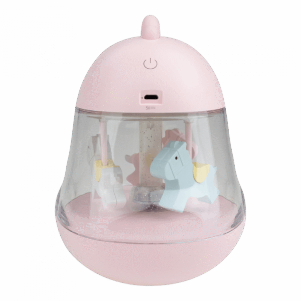 Naktinė lempa - rožinė Muzikinė karuselė