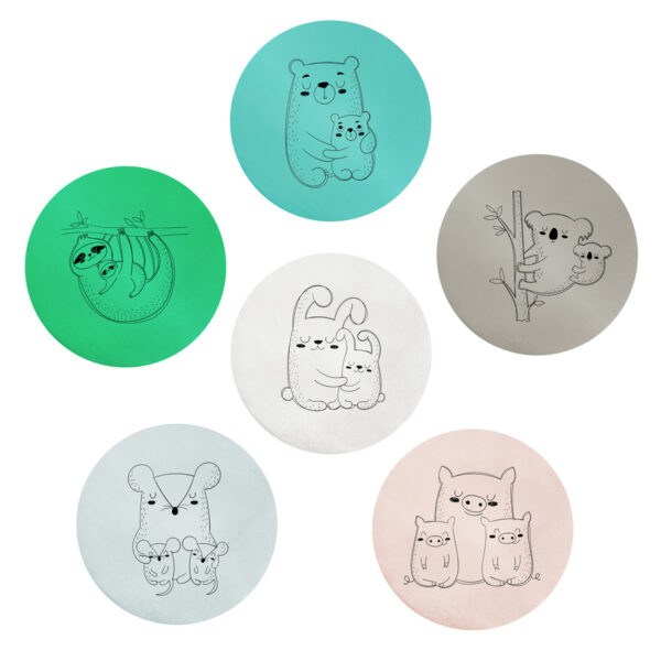 eng_pl_Poduszki-ekoskora-zestaw-ZWIERZATKA-Rodzinki-3-cm-6-szt-AKSON-38303_1 Eko odos pagalvėlių rinkinys „Gyvūnų šeimynos“ 6 vnt.