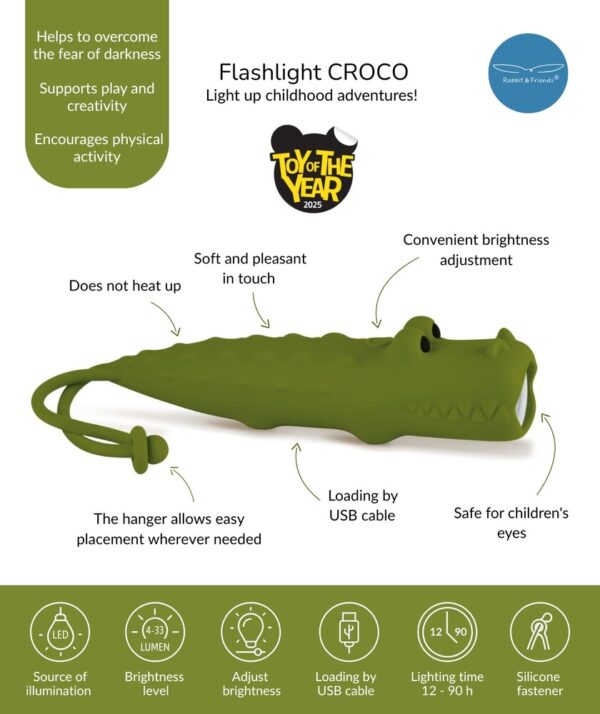 129622 Silikoninis prožektorius - krokodilas