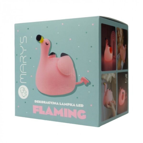 mary-s-lampka-nocna-led-flaming-9e154c1901a9422eb2f0eaa9b9069b48-a1c5dfec LED dekoratyvinė lempa vaikų kambariui - „Flamingas“