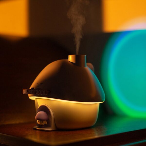 Oro drėkintuvas su LED apšvietimu - „Purple Mushroom“