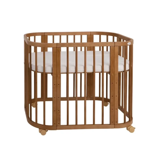 5in1-baby-crib-with-mattress-and-cradle-vintage 5in1 daugiafunkcė vintage medinė kūdikio lovytė